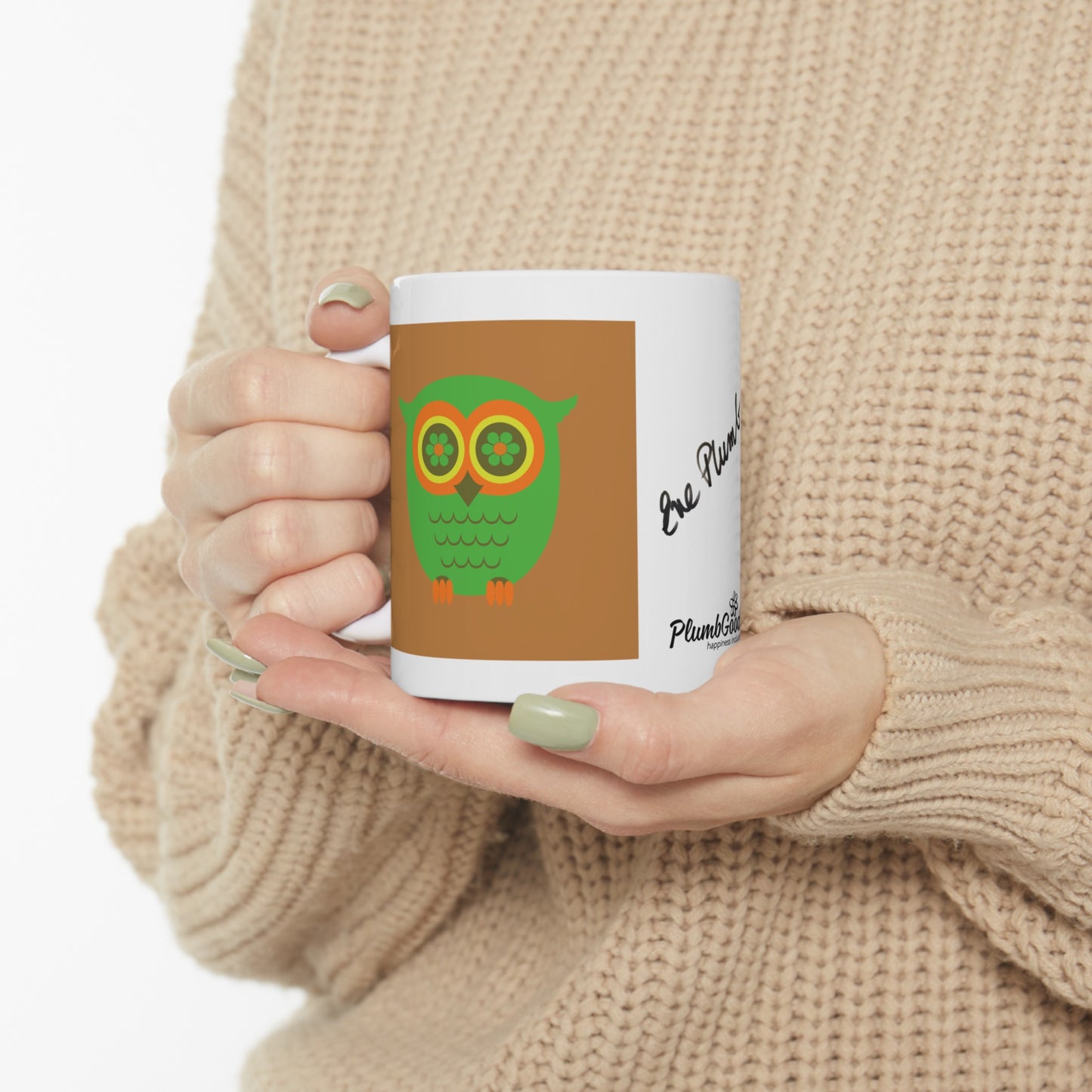 PlumbGoods Owl Mug Green