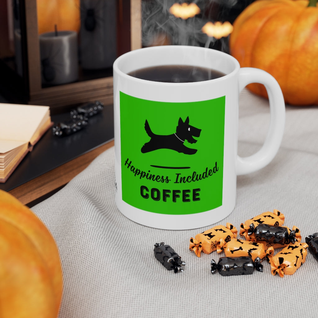 Happiness Included Coffee Mug Green