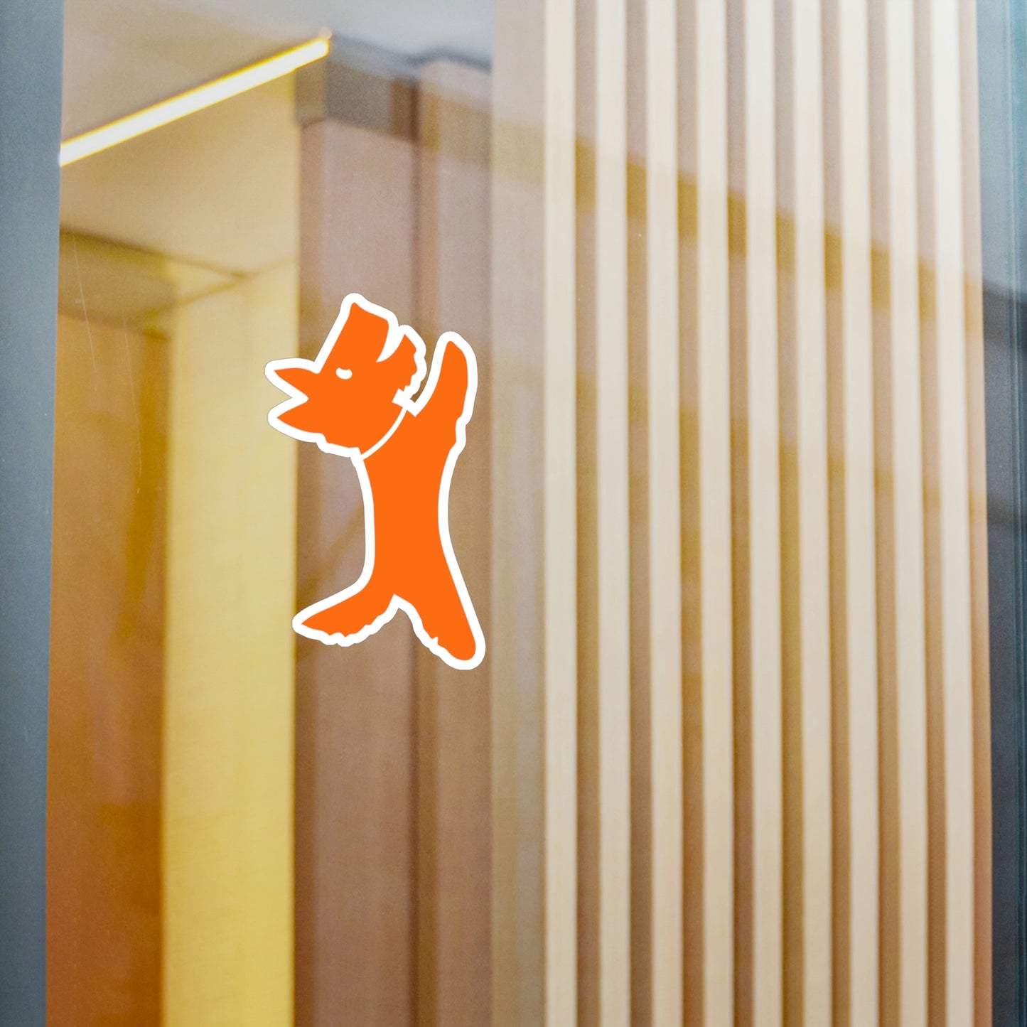 Perky Orange Kiss-Cut Vinyl Decal