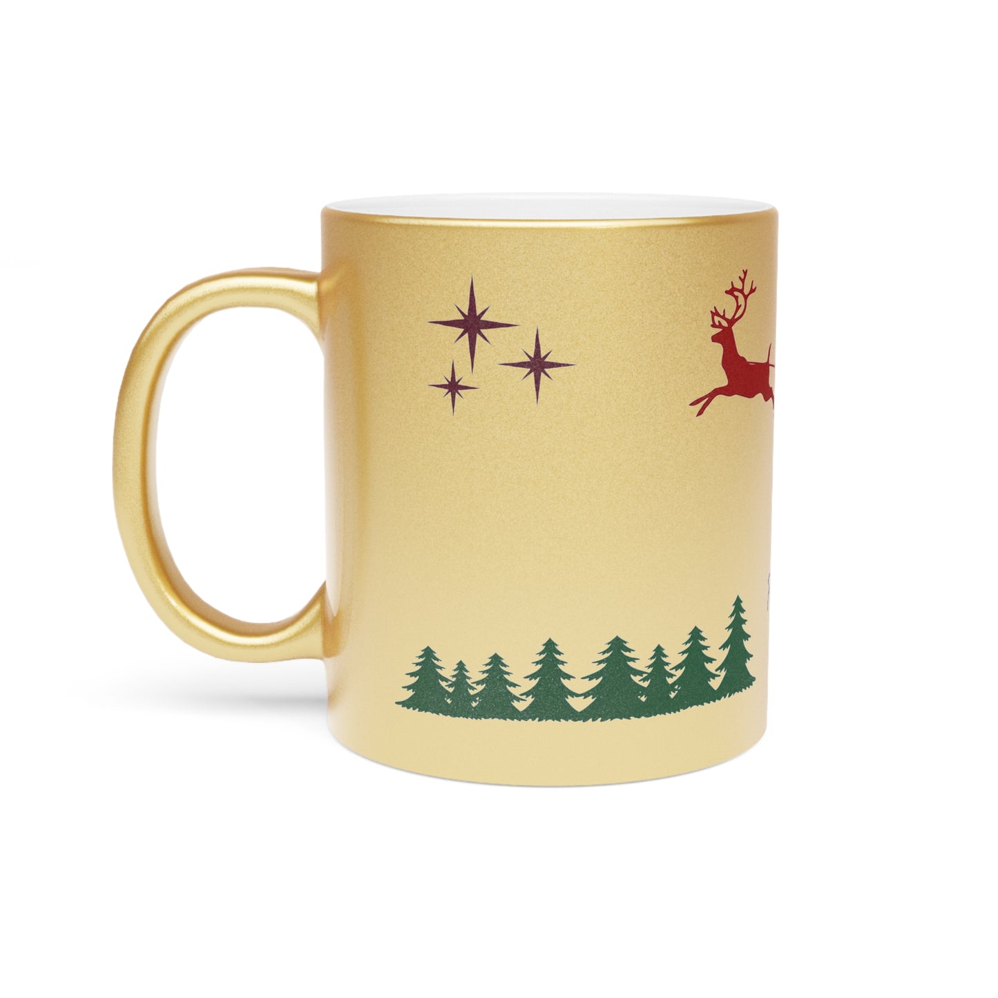 2025 Santa's on His Way Mug in Silver or Gold