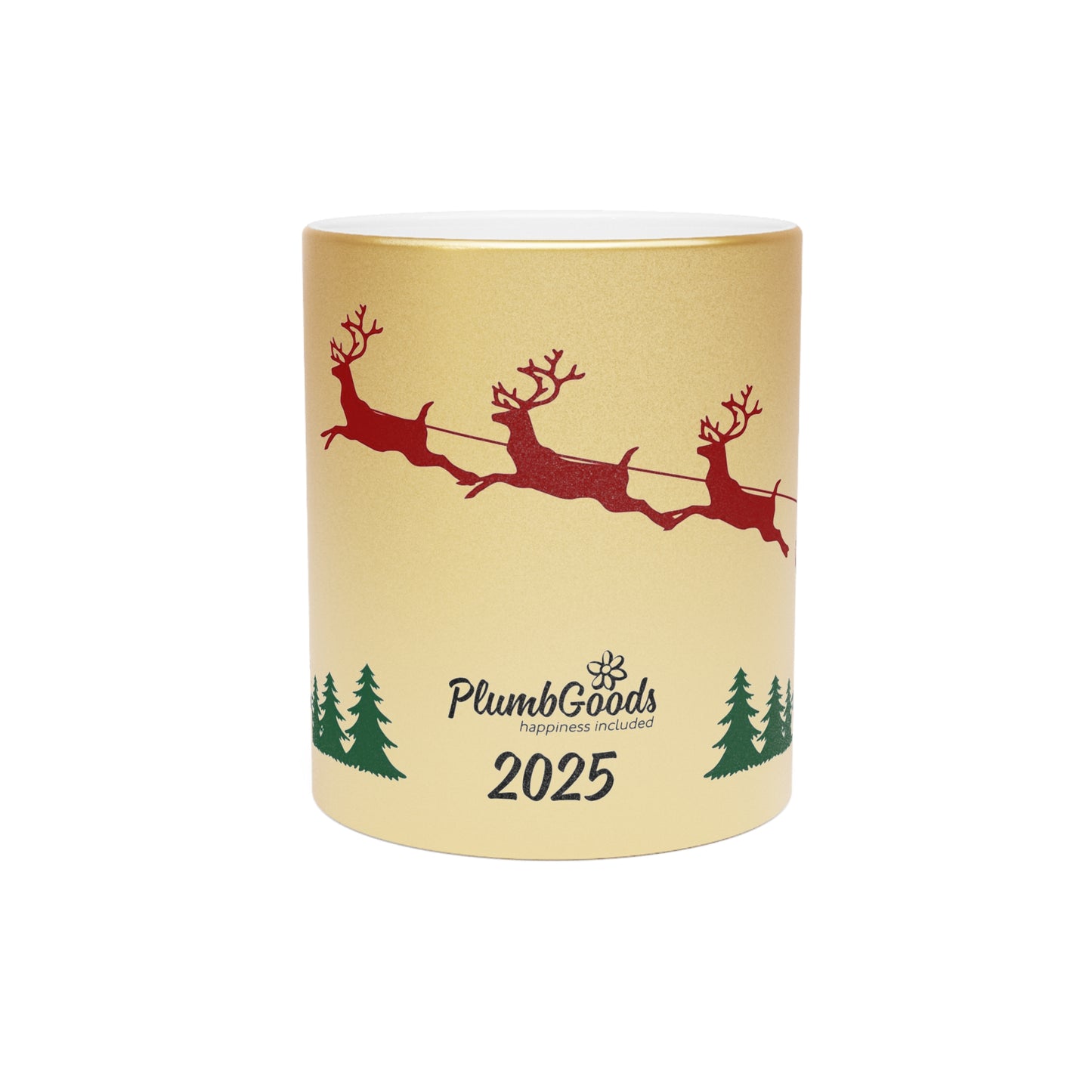 2025 Santa's on His Way Mug in Silver or Gold