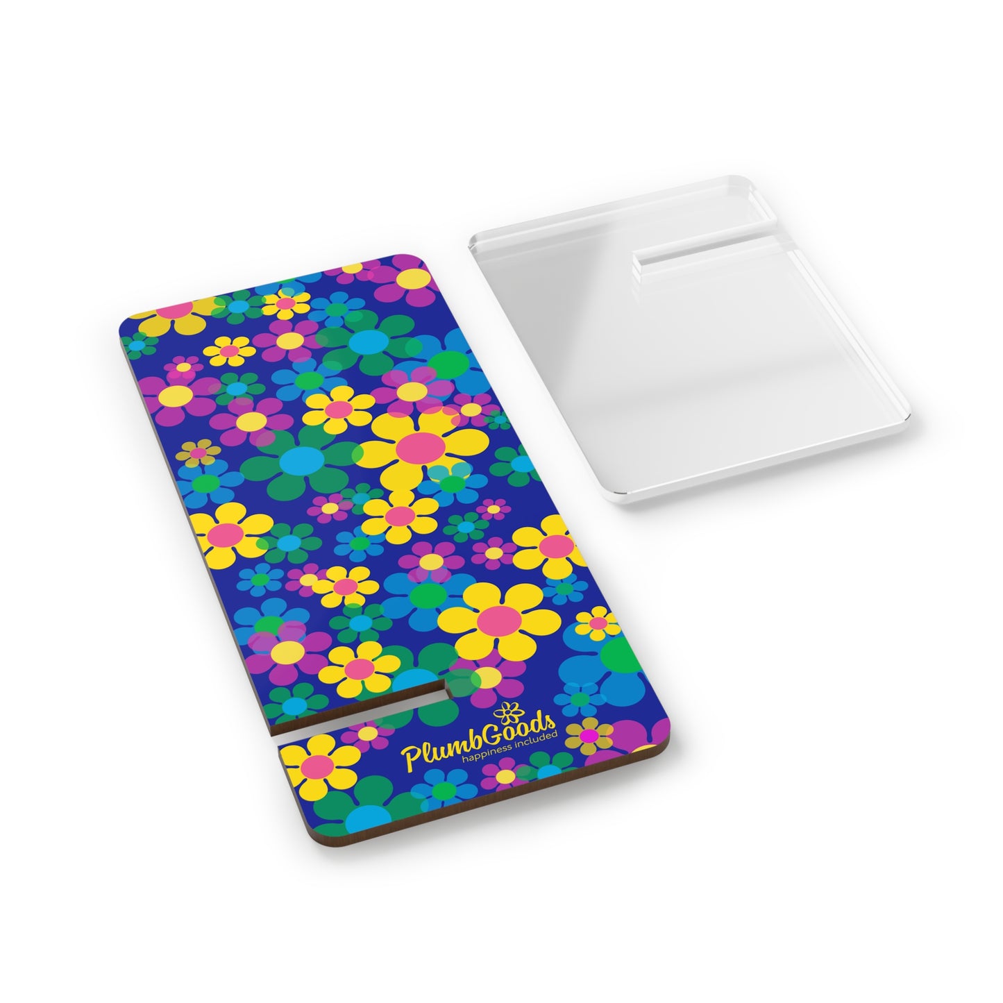 Smartphone Display Stand Daisies Purple Background