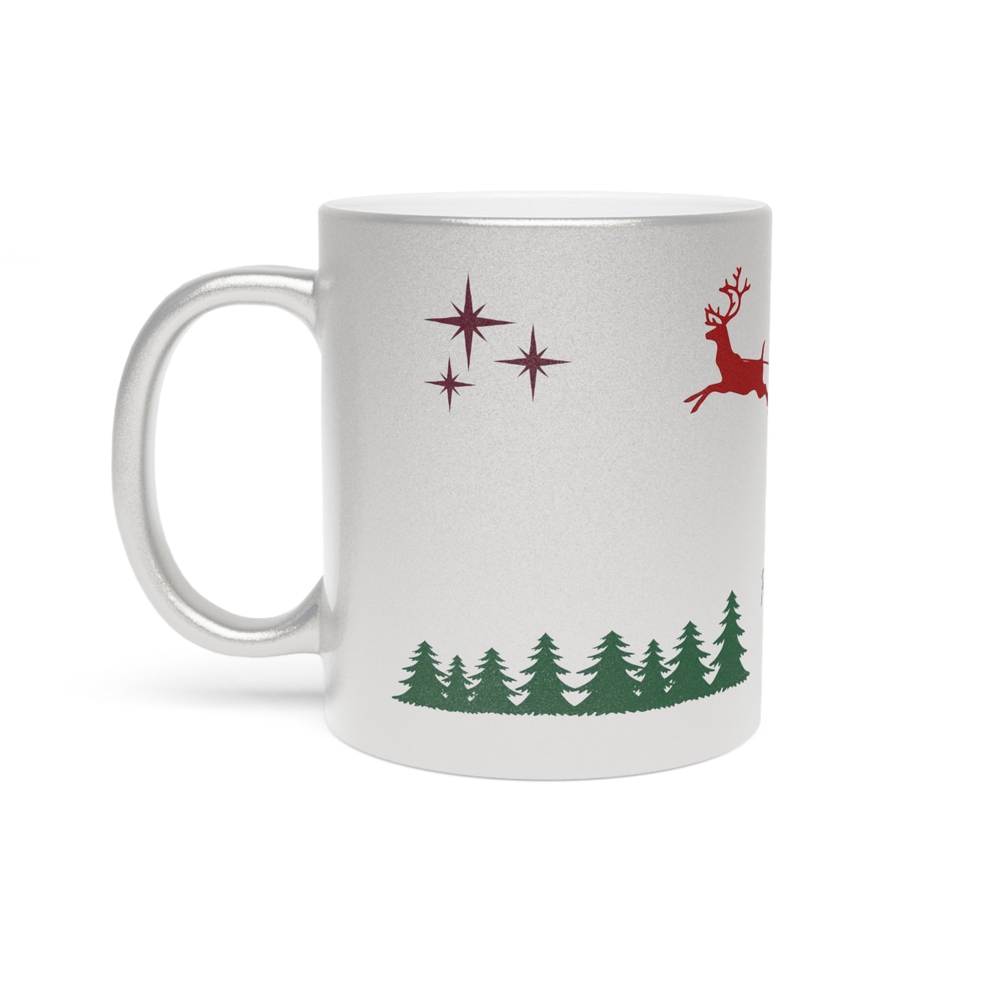 2025 Santa's on His Way Mug in Silver or Gold