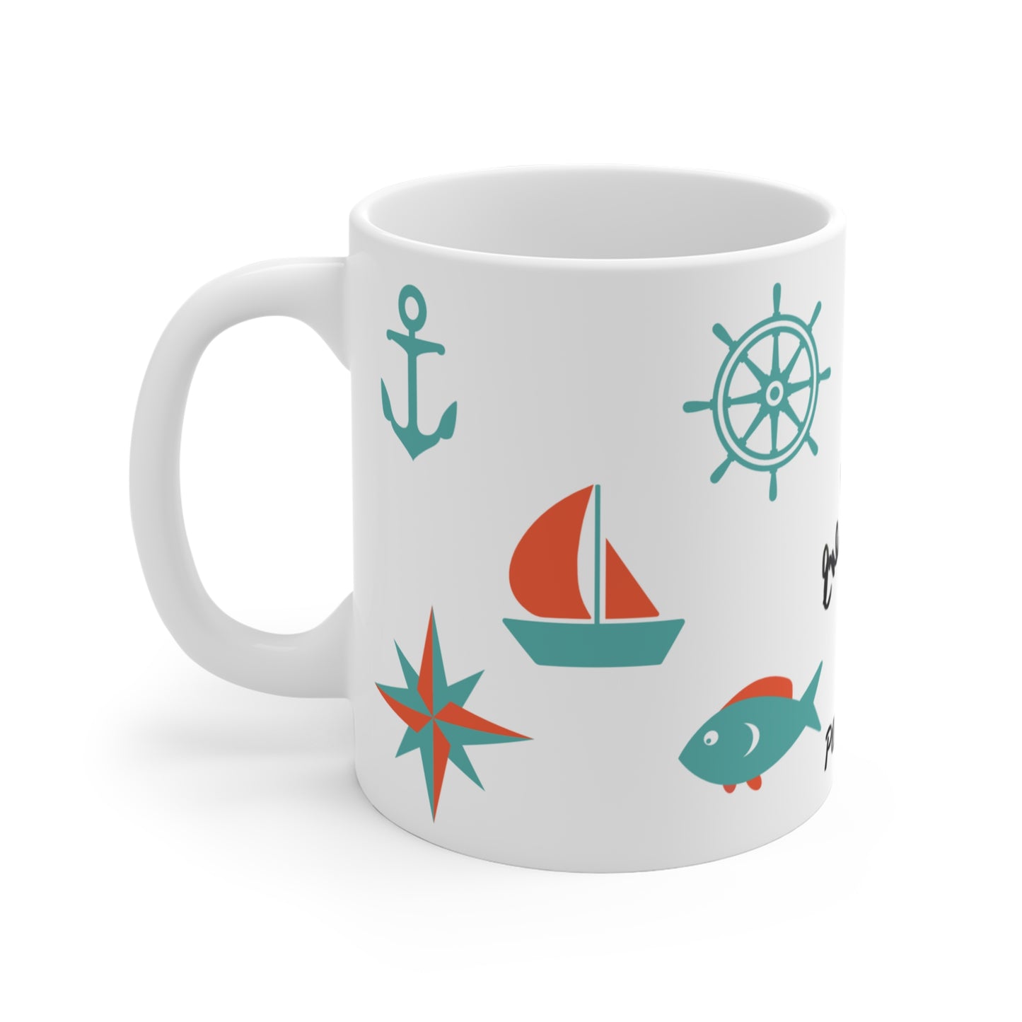 PlumbGoods Sea Worthy Mug - Aqua & Orange