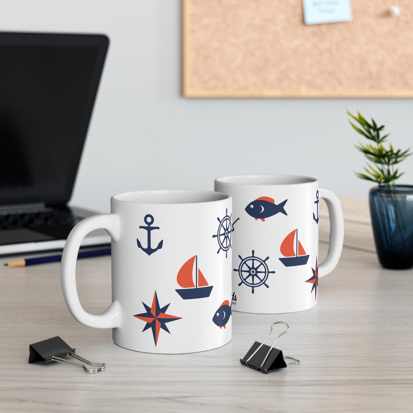 PlumbGoods Sea Worthy Mug - Blue & Orange