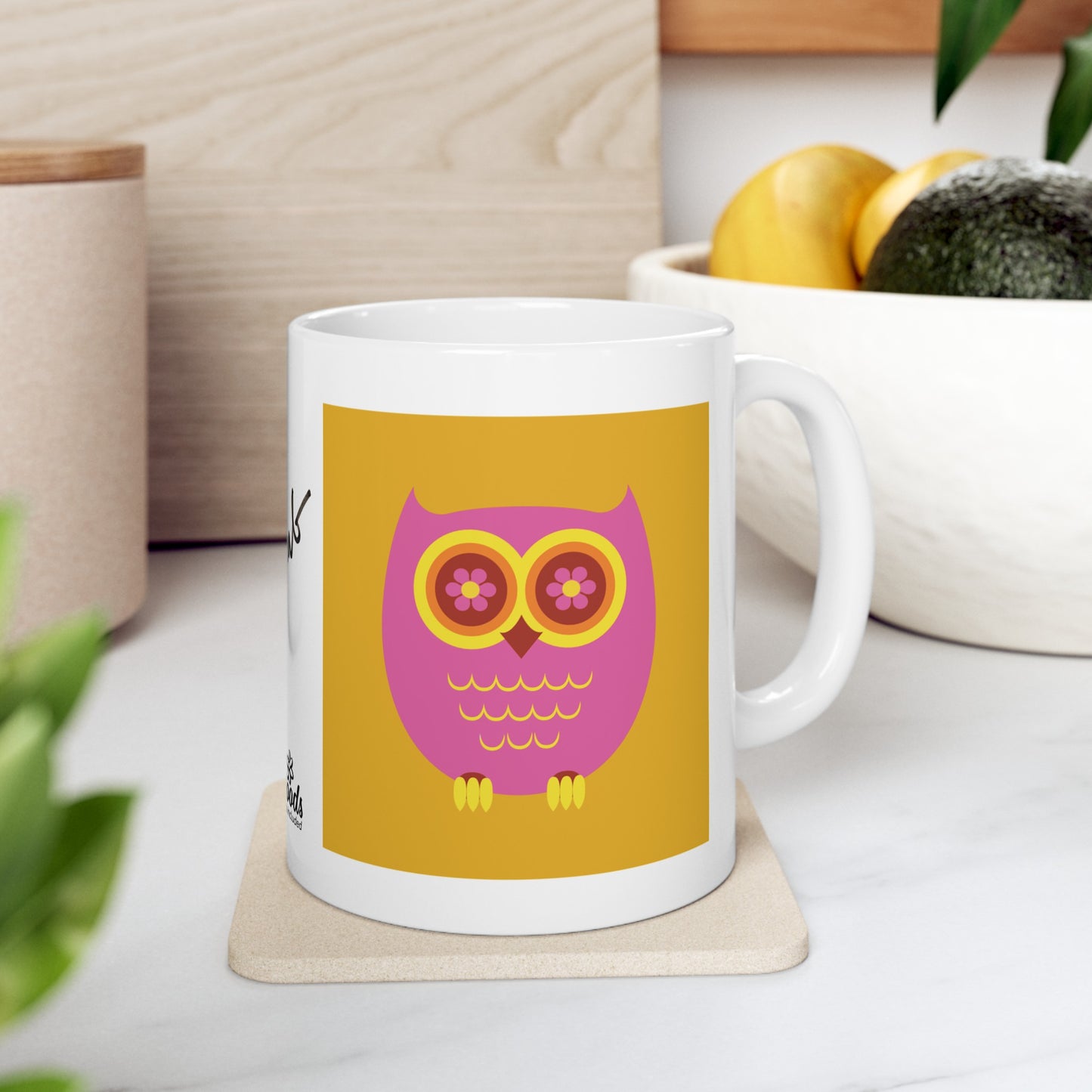 PlumbGoods Owl Mug Pink