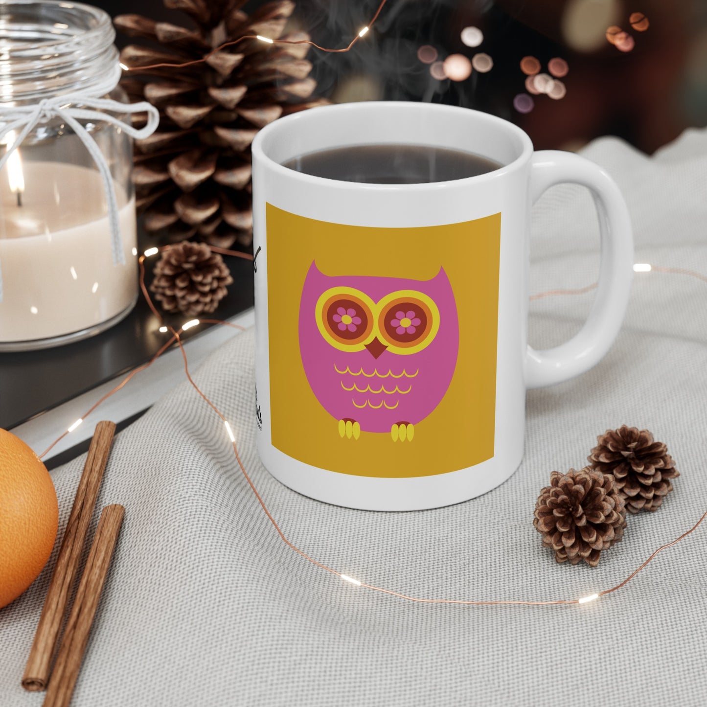 PlumbGoods Owl Mug Pink