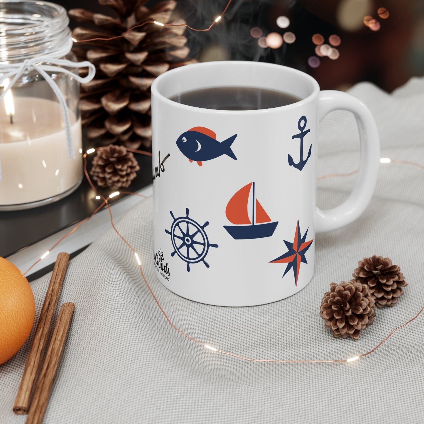 PlumbGoods Sea Worthy Mug - Blue & Orange