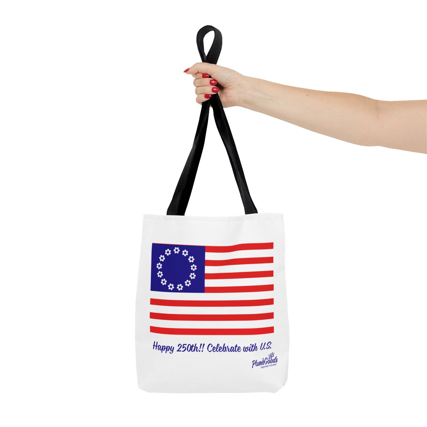 PlumbGoods Happy 250th Birthday United States Flag Tote
