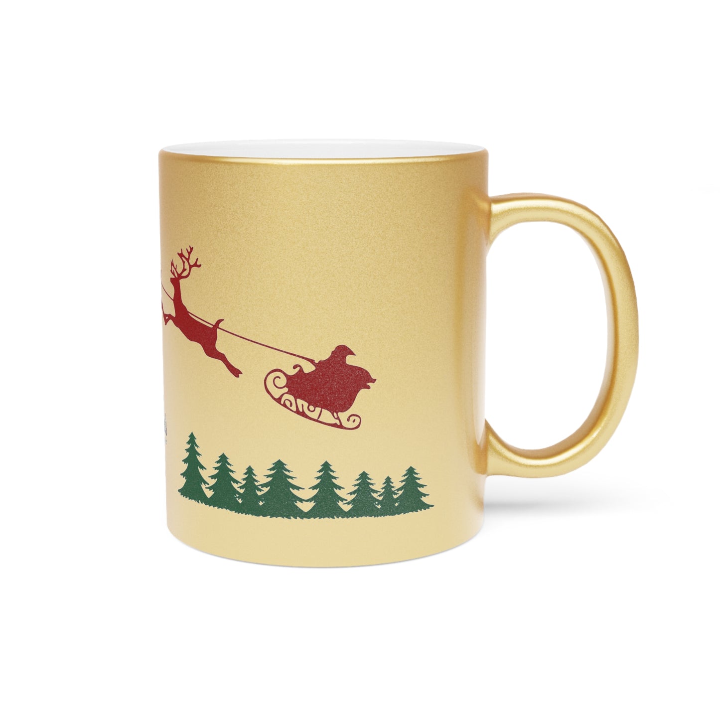 2025 Santa's on His Way Mug in Silver or Gold