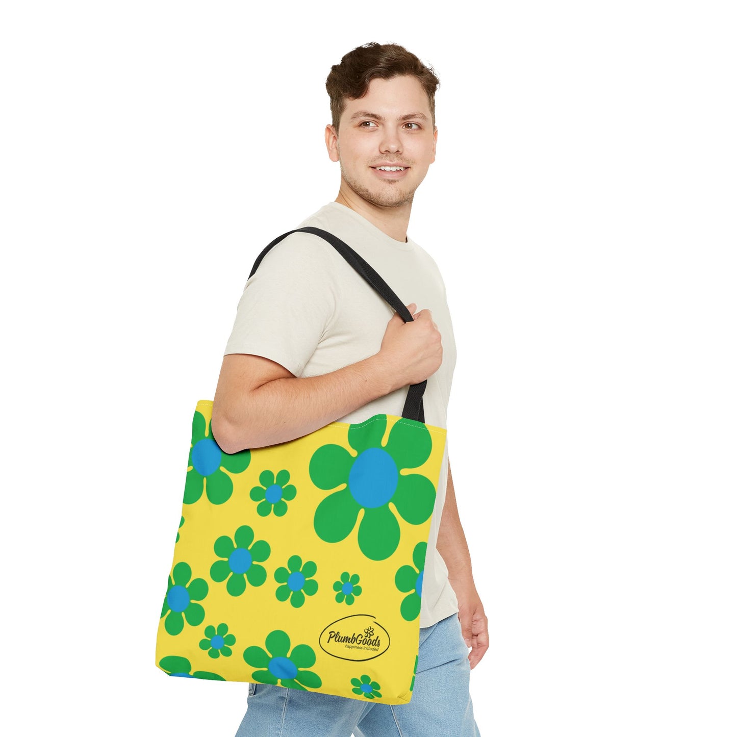 Green Daisies Tote .