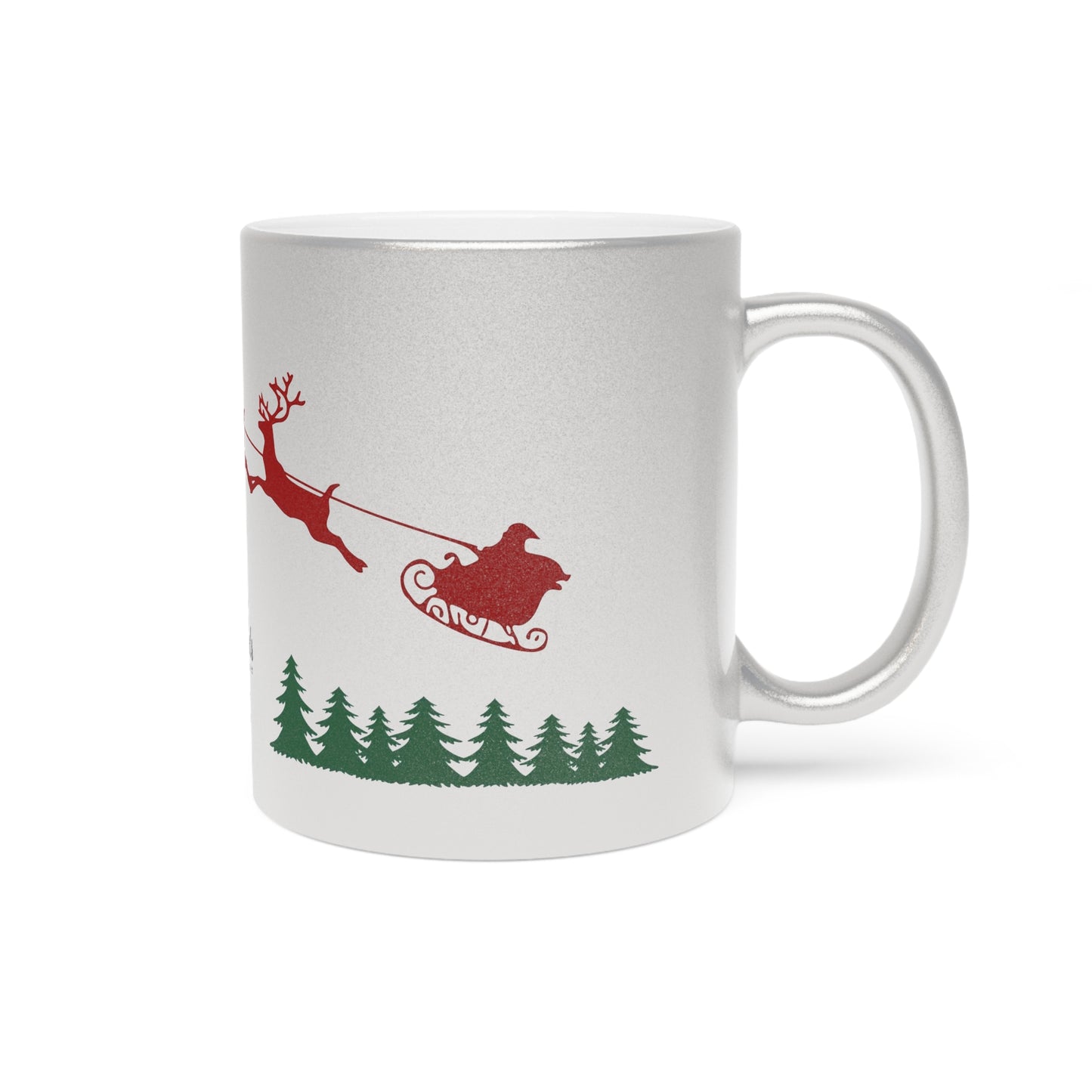2025 Santa's on His Way Mug in Silver or Gold
