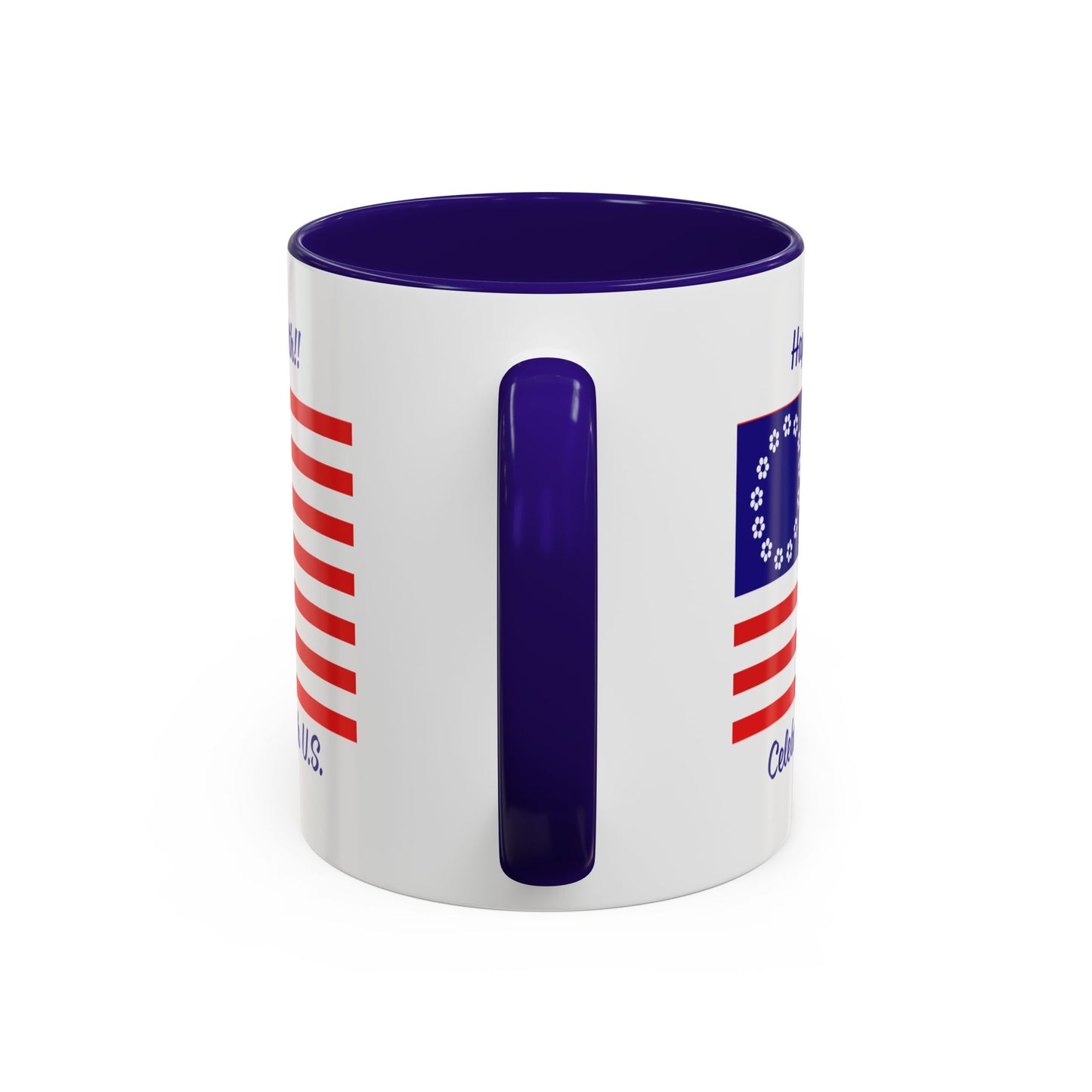 PlumbGoods Happy 250th Birthday United States Flag Accent Mug