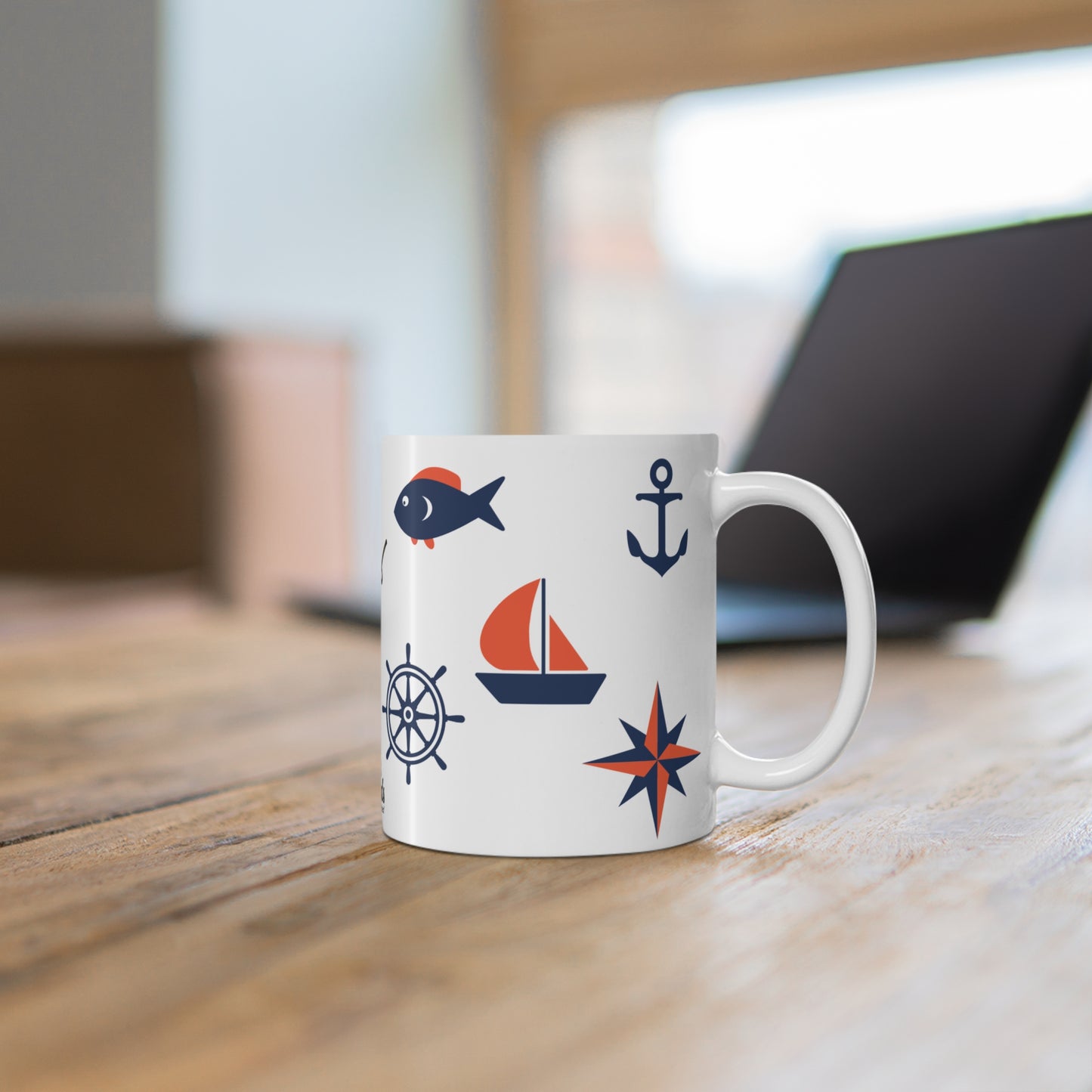 PlumbGoods Sea Worthy Mug - Blue & Orange