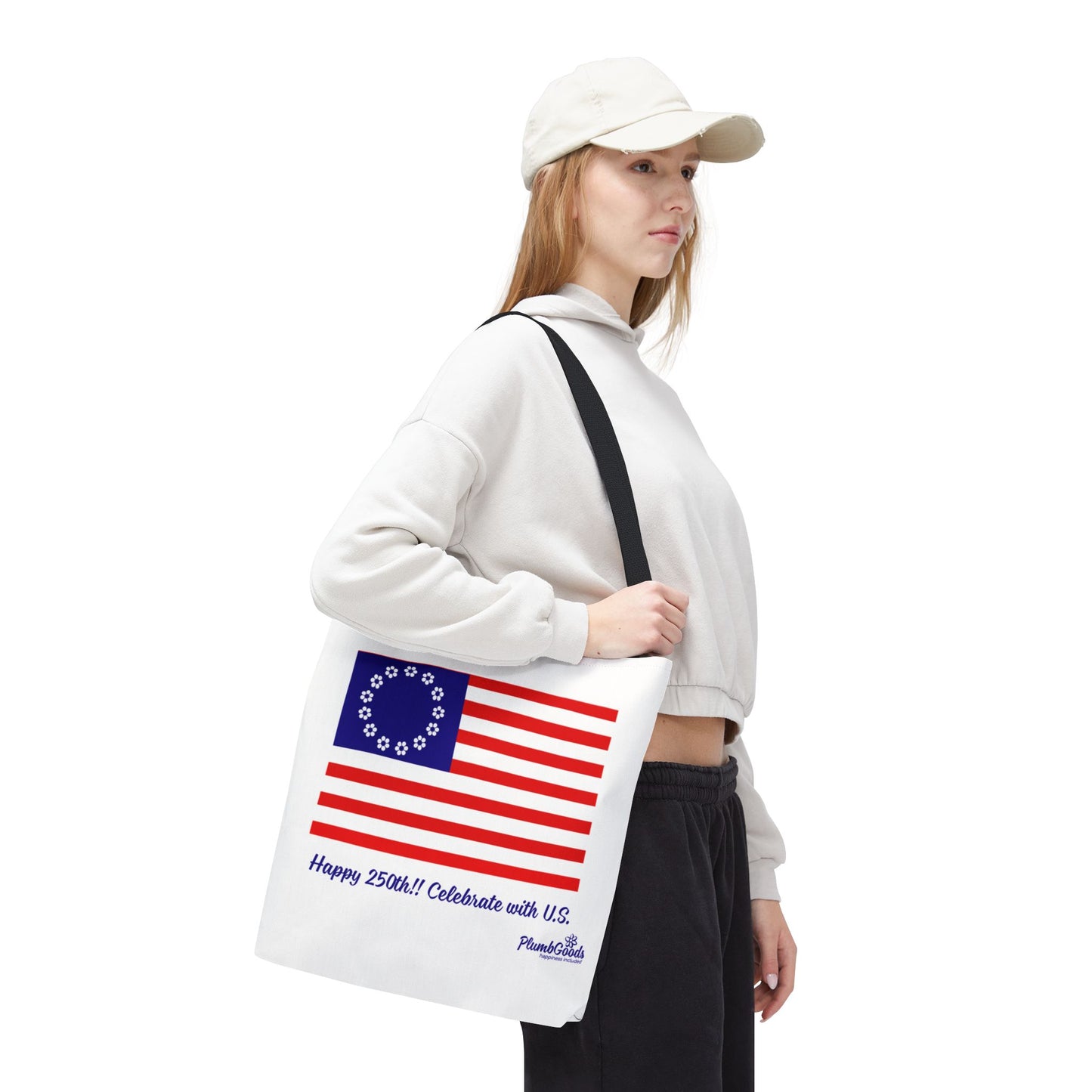 PlumbGoods Happy 250th Birthday United States Flag Tote