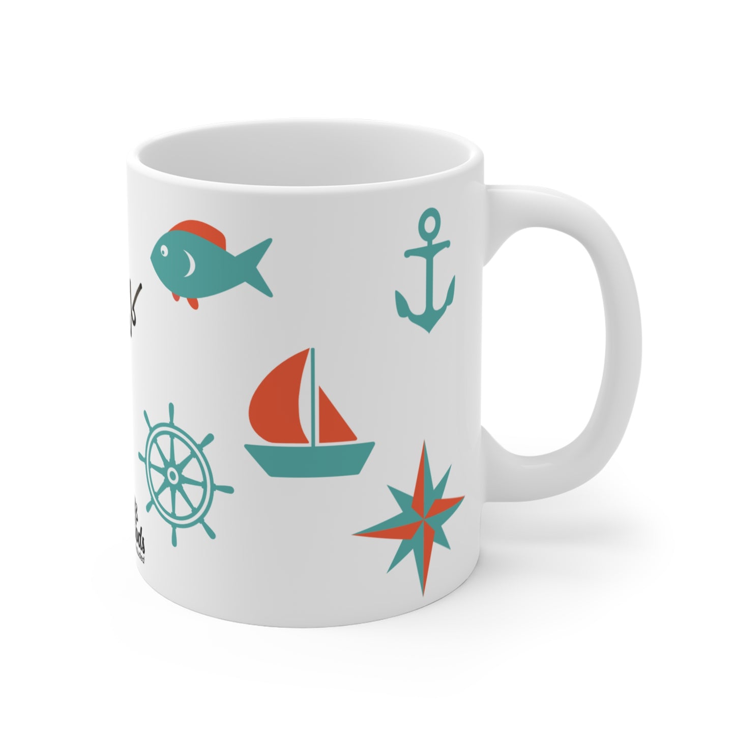 PlumbGoods Sea Worthy Mug - Aqua & Orange