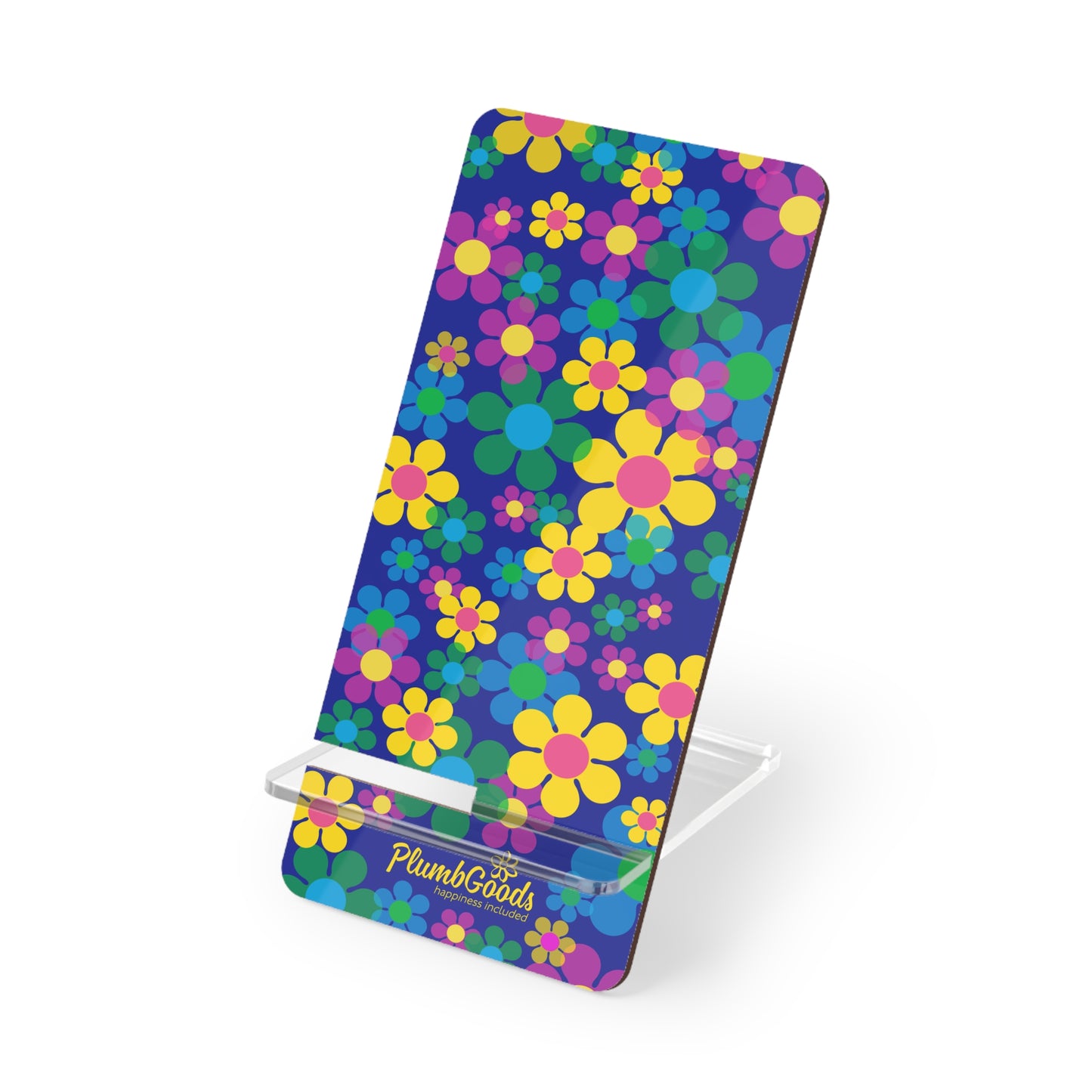 Smartphone Display Stand Daisies Purple Background