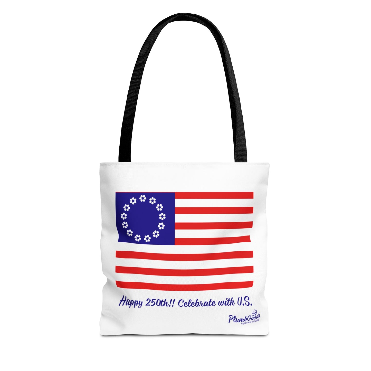 PlumbGoods Happy 250th Birthday United States Flag Tote