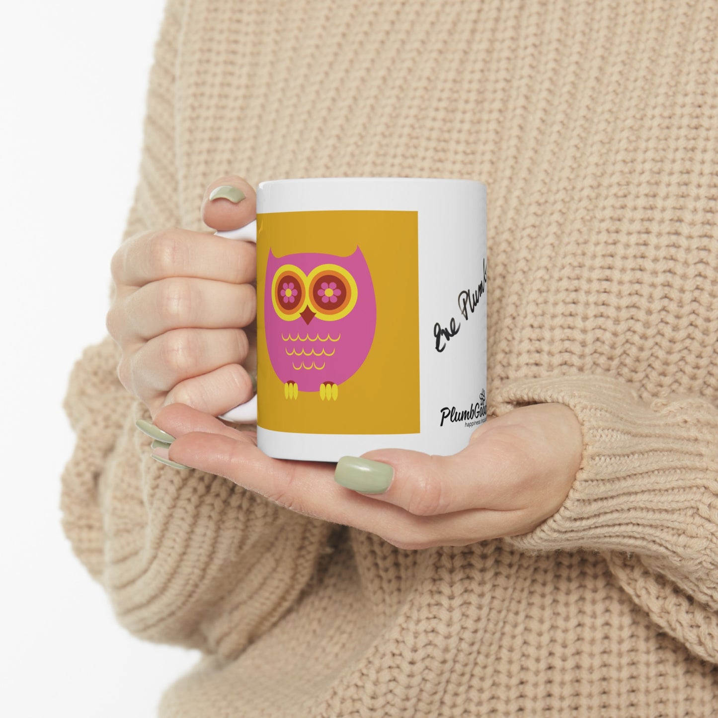 PlumbGoods Owl Mug Pink