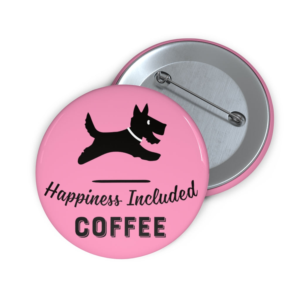 Happiness Included Coffee Logo Pin - Pink