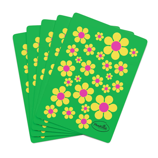 Playing Cards Yellow Daisy