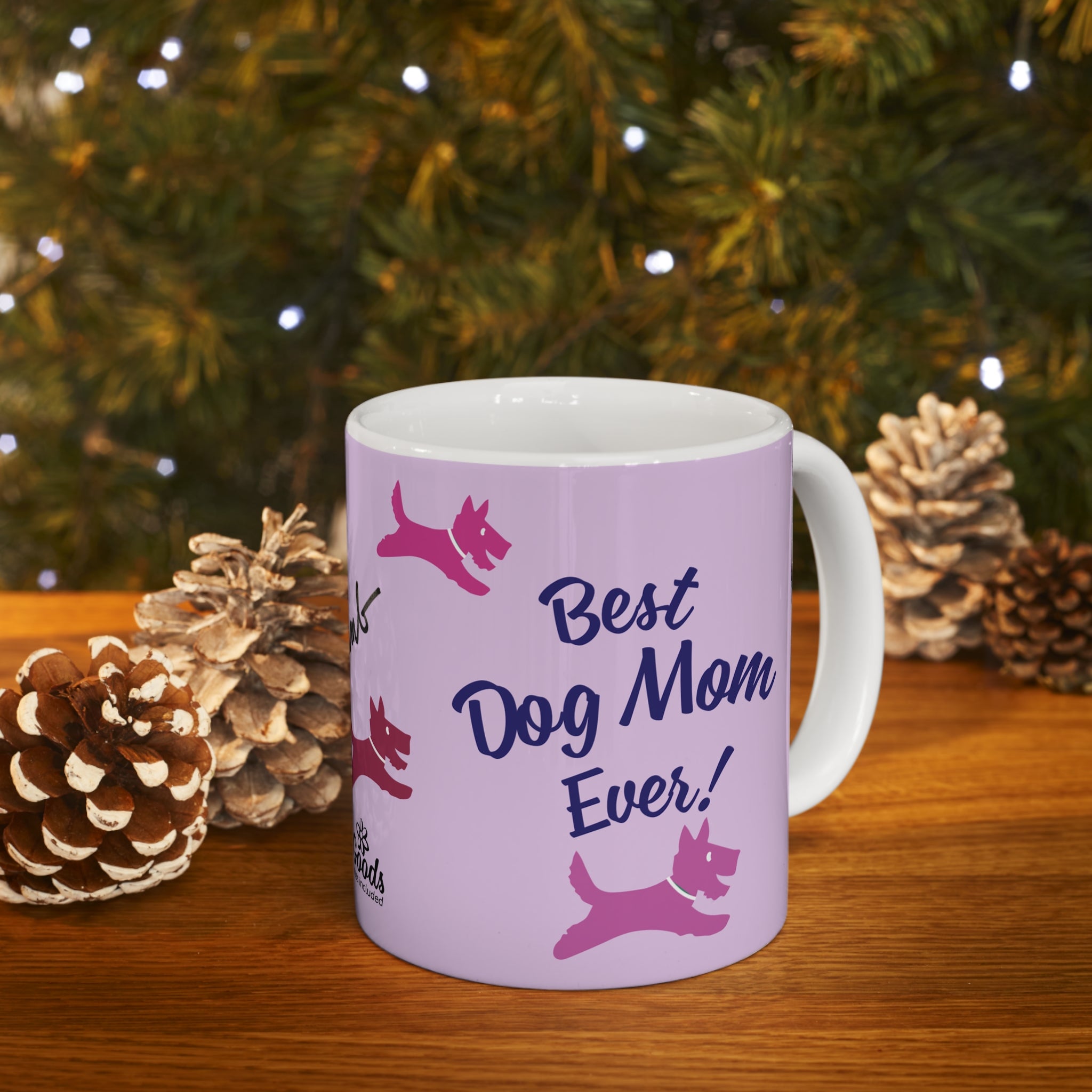 PlumbGoods Best Dog Mom Mug in Pink