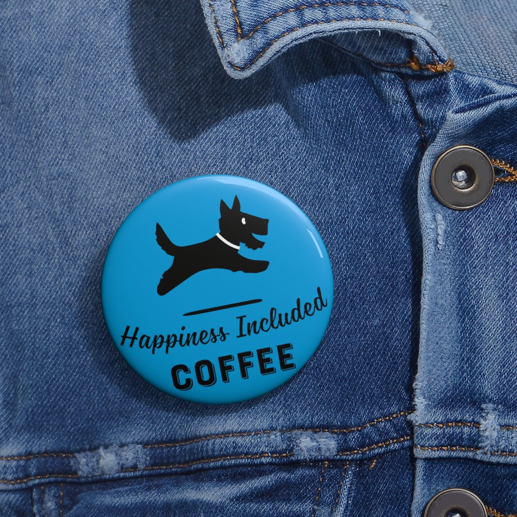 Happiness Included Coffee Logo Pin - Blue