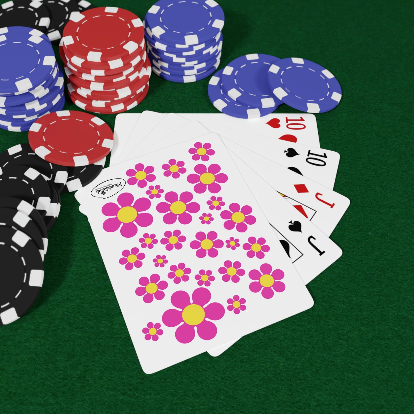 Playing Cards Pink Daisy