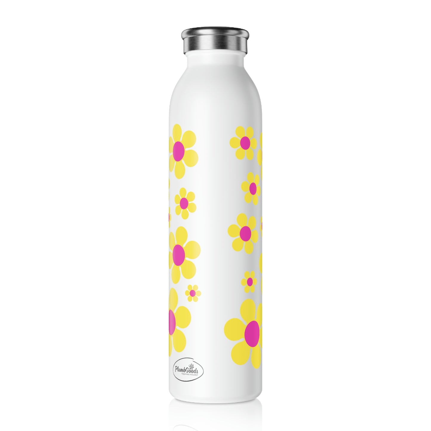 Slim Water Bottle Yellow Daisy