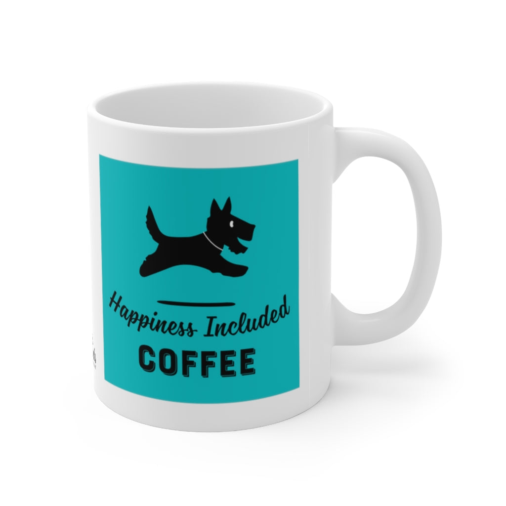 Happiness Included Coffee Mug Aqua