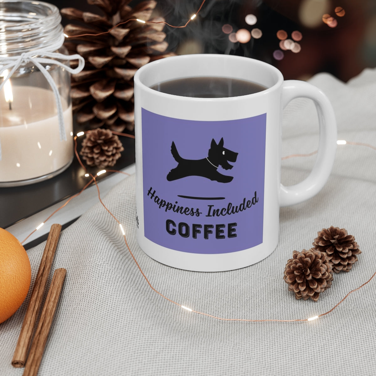 Happiness Included Coffee Mug Purple