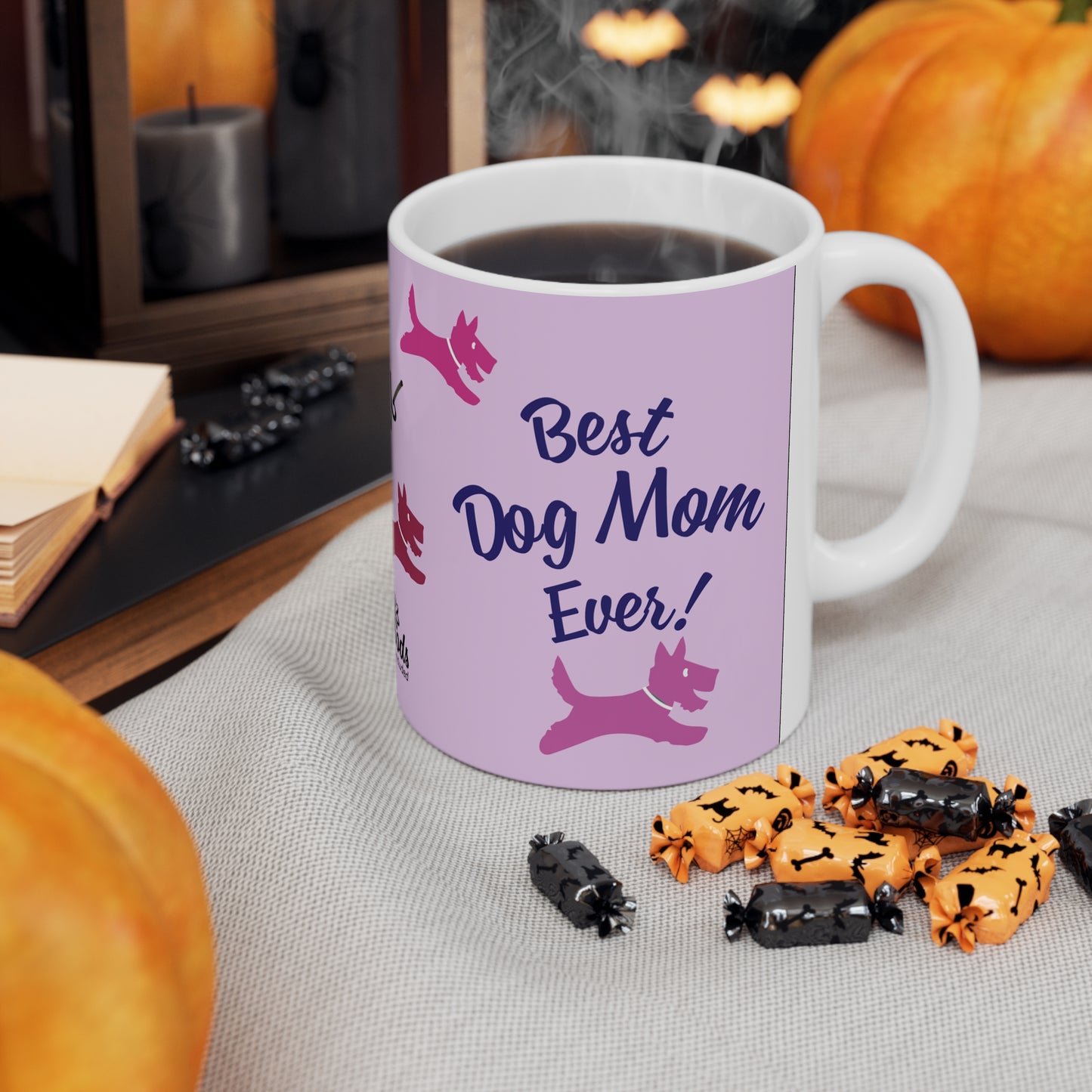 PlumbGoods Best Dog Mom Mug in Pink