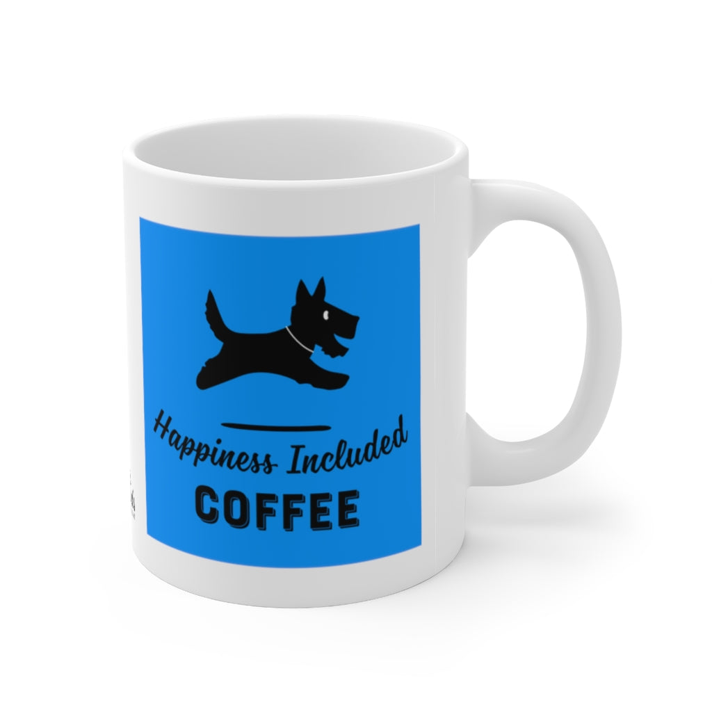 Happiness Included Coffee Mug Blue
