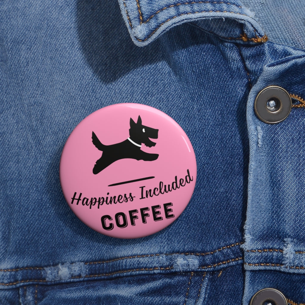 Happiness Included Coffee Logo Pin - Pink
