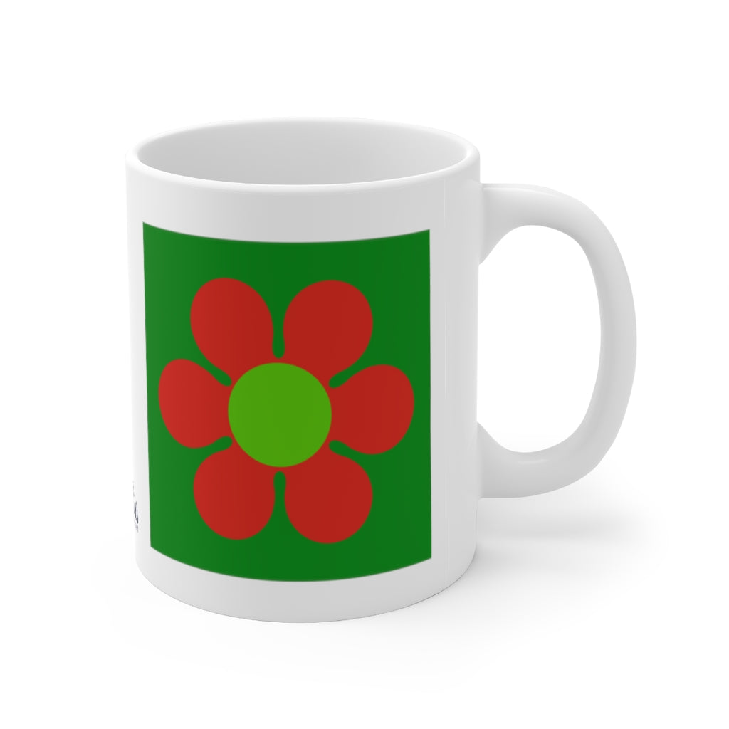 Holiday Mug Red Daisy