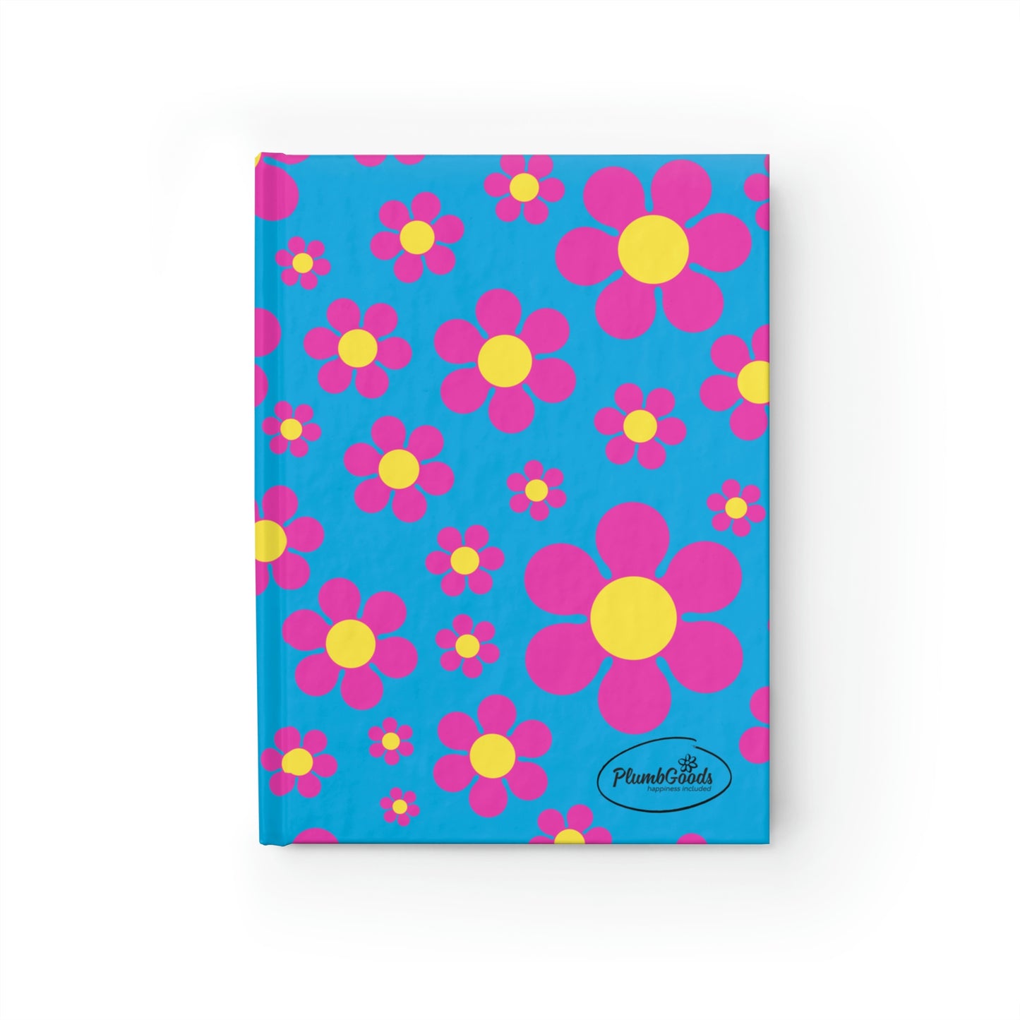 Journal -  Pink Daisy with Blue Background