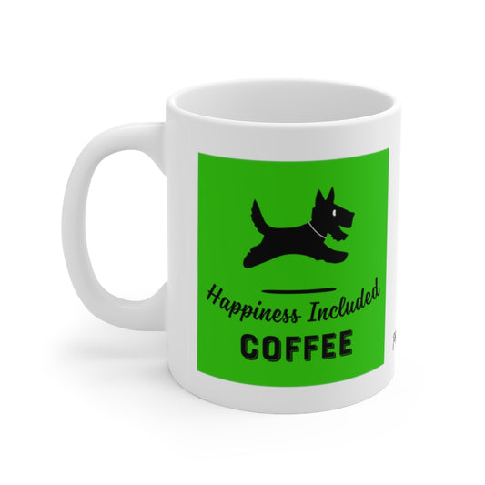 Happiness Included Coffee Mug Green
