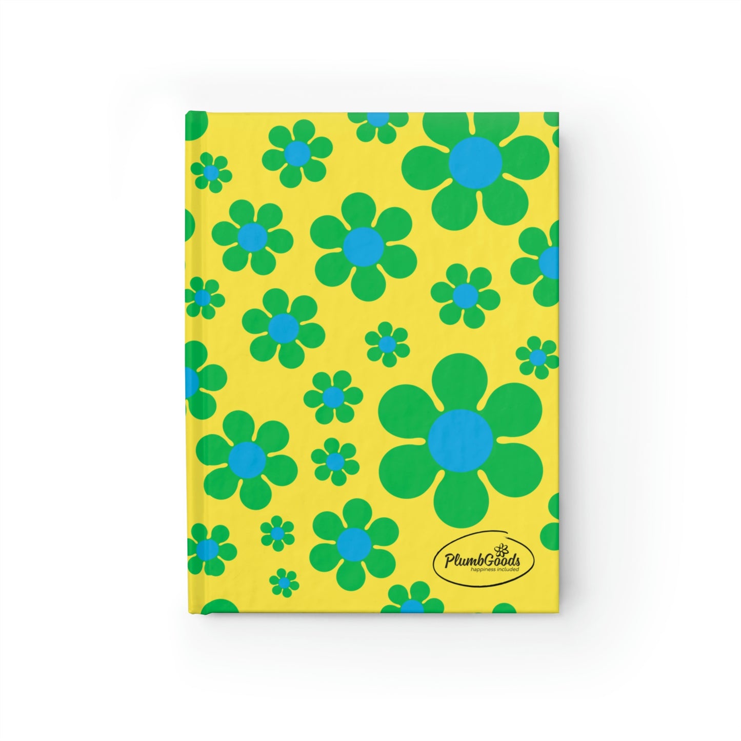 Journal - Green Daisy with Yellow Background