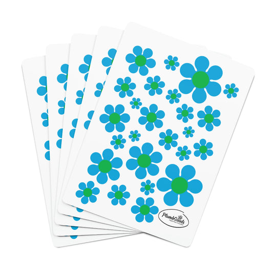 Playing Cards Blue Daisy