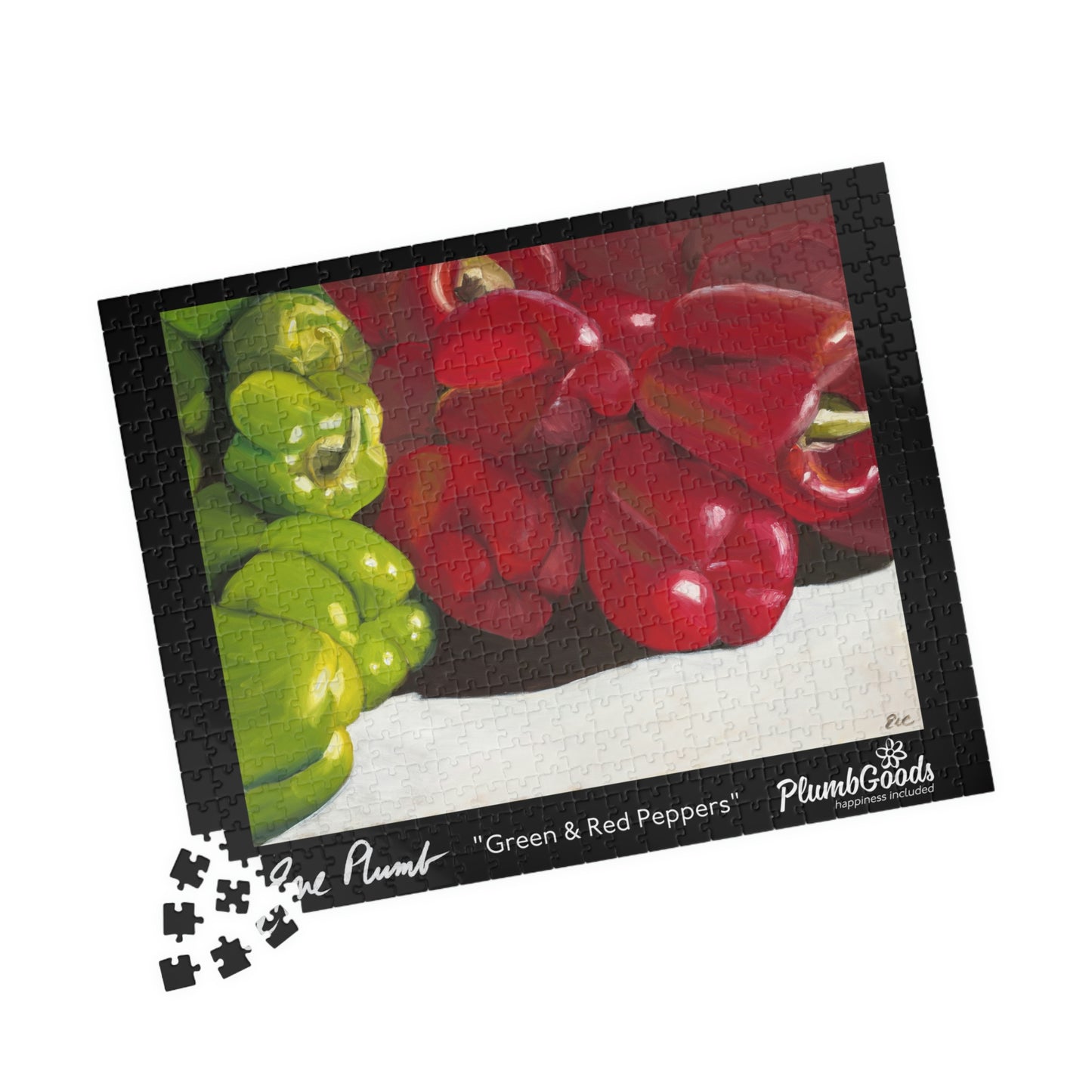 Puzzle - Green & Red Peppers   - (110, 252, 500, 1014-piece).