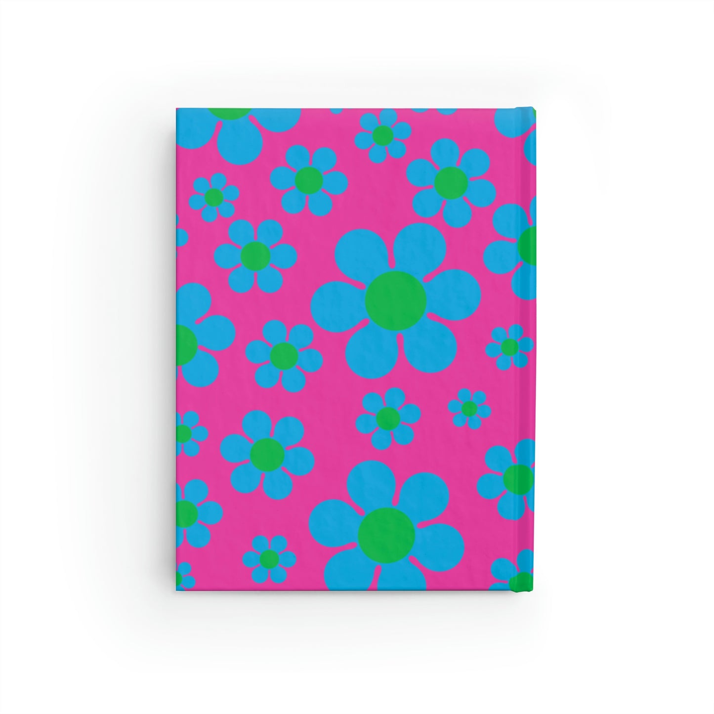 Journal - Blue Daisy with Pink Background