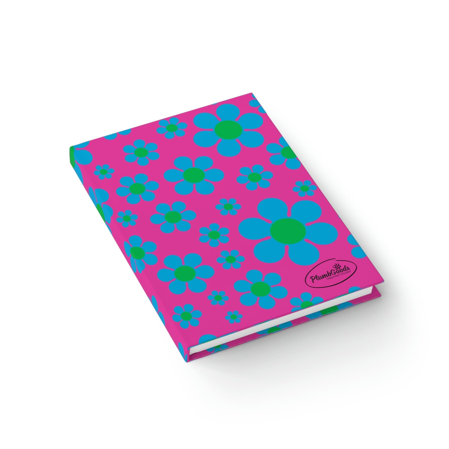 Journal - Blue Daisy with Pink Background