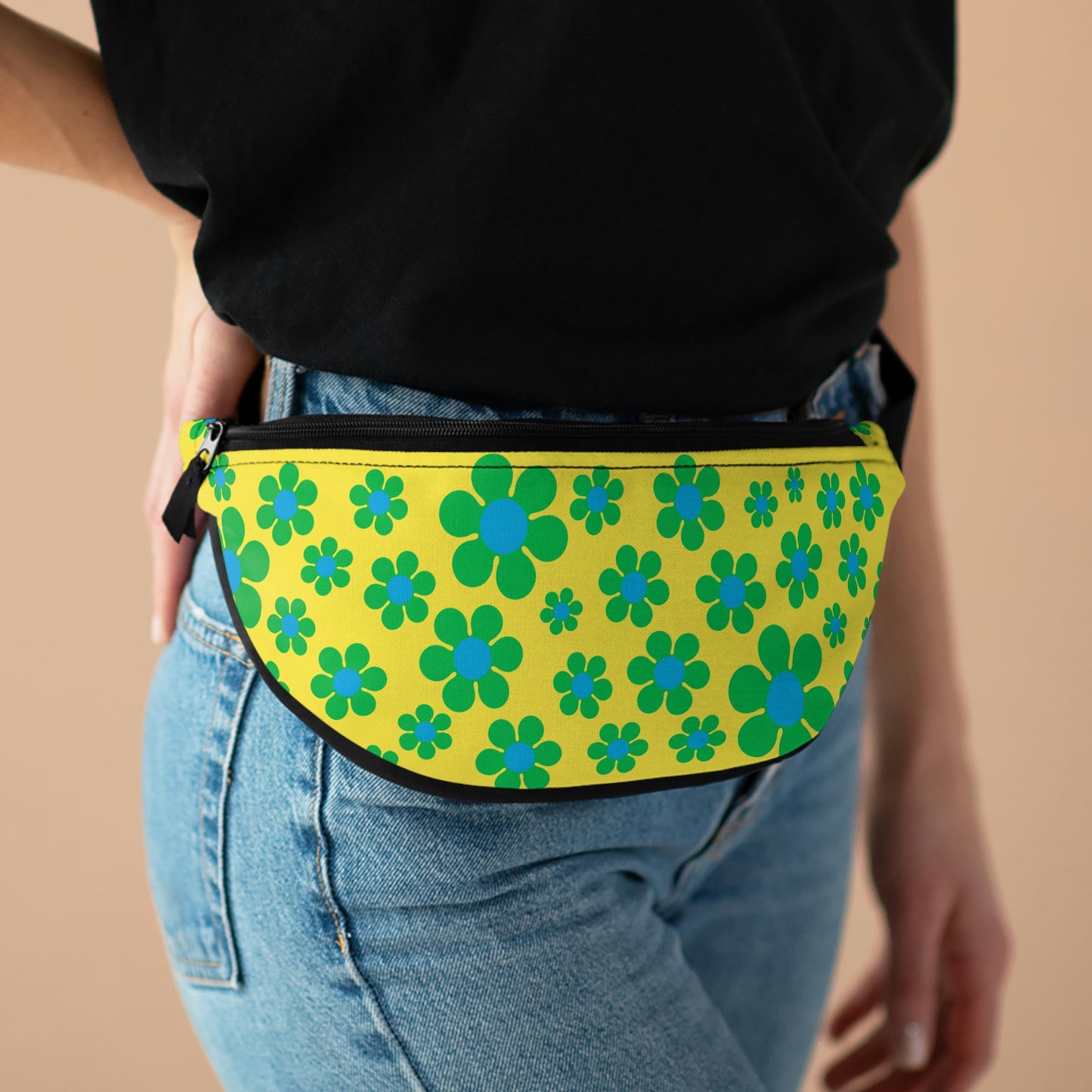 Fanny Pack Green Daises
