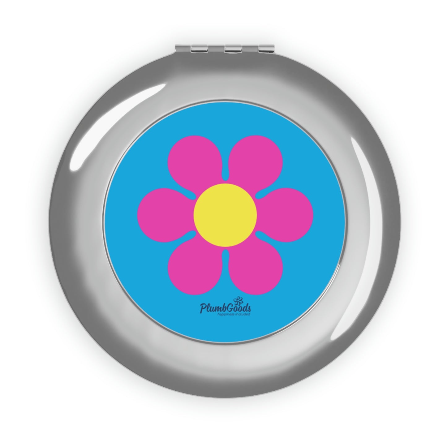 Compact Mirror Pink Daisy