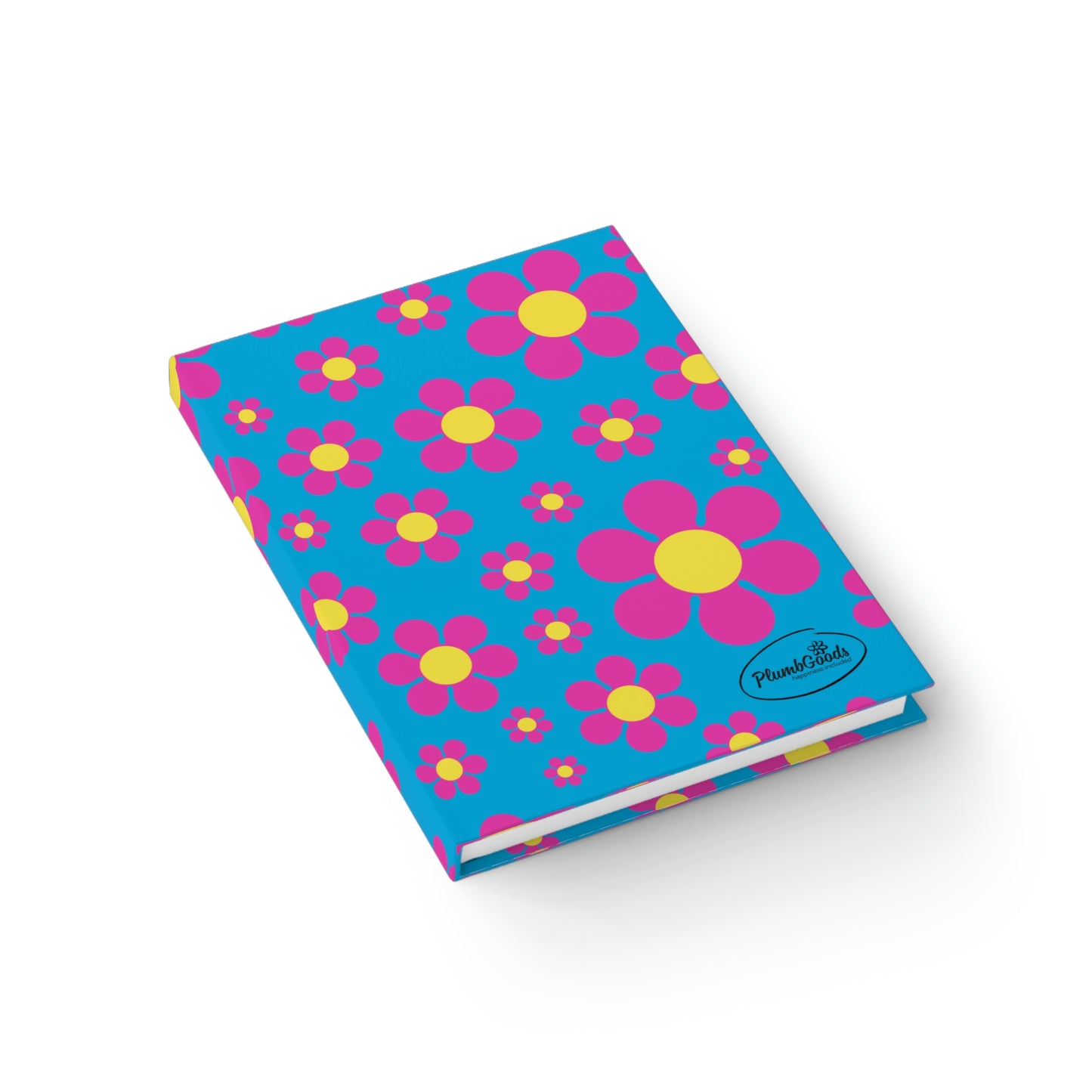 Journal -  Pink Daisy with Blue Background