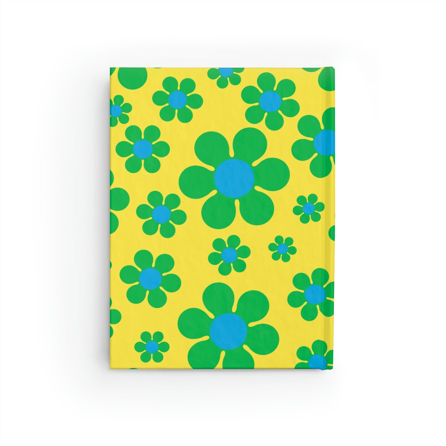 Journal - Green Daisy with Yellow Background